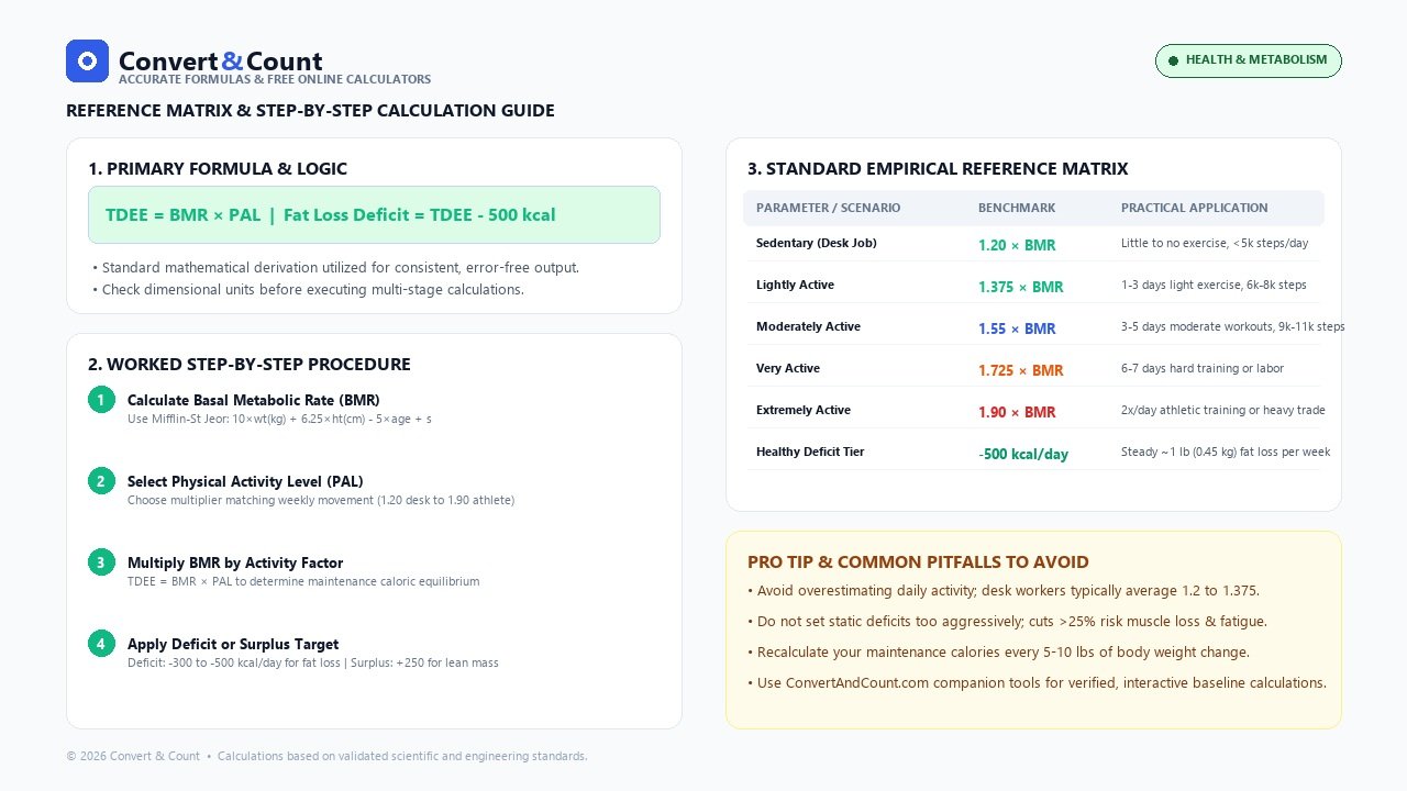 How to Calculate Your Maintenance Calories: Total Daily Energy Expenditure (TDEE) Explained Infographic