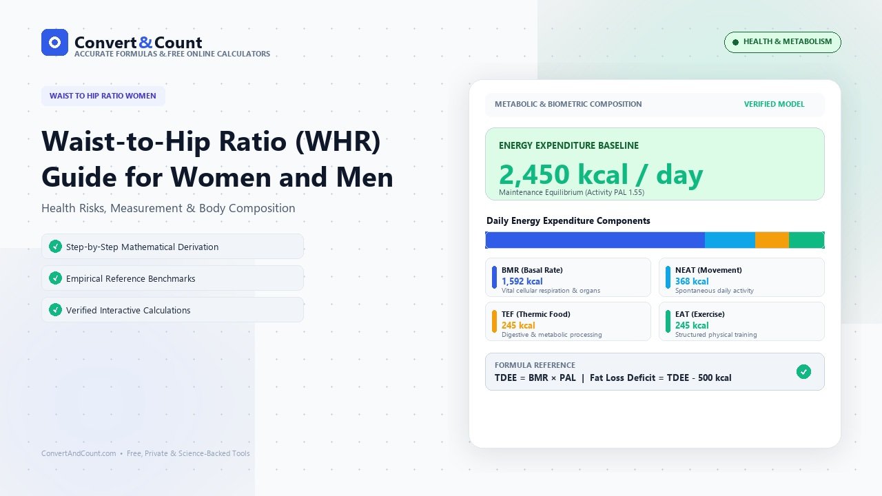 Waist-to-Hip Ratio (WHR) Guide for Women and Men: Health Risks, Measurement & Body Composition