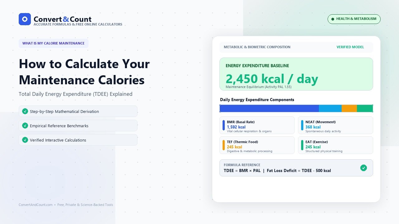 How to Calculate Your Maintenance Calories: Total Daily Energy Expenditure (TDEE) Explained